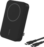 Belkin BoostCharge Pro Wireless Power Bank 10000mAh, 15W with Qi2, MagSafe Compatible Portable Charger + Built-in Pop-up Kickstand, For iPhone 17, iPhone Air, iPhone 16, 15, 14, Pixelsnap and More