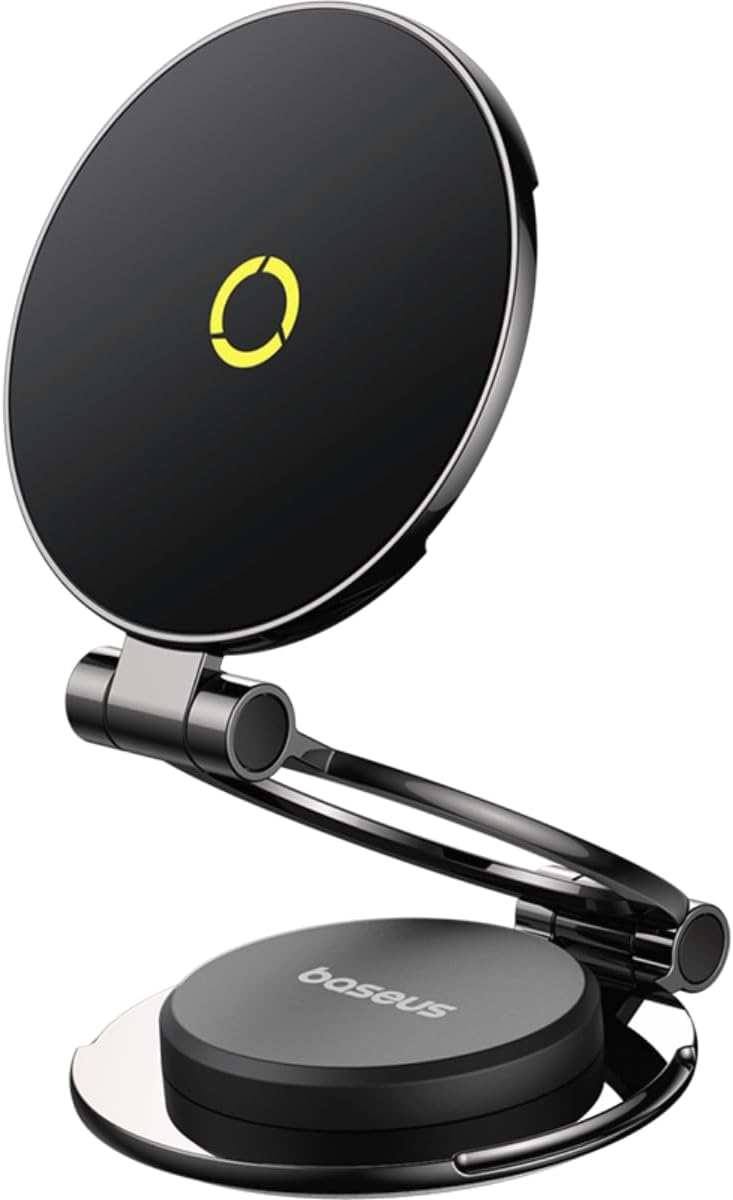 Baseus MagPro Magnetic Car Phone Holder | Powerful MagSafe-Compatible Car Mount — 360°-Foldable-MagPro — Black