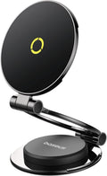 Baseus MagPro Magnetic Car Phone Holder | Powerful MagSafe-Compatible Car Mount — 360°-Foldable-MagPro — Black