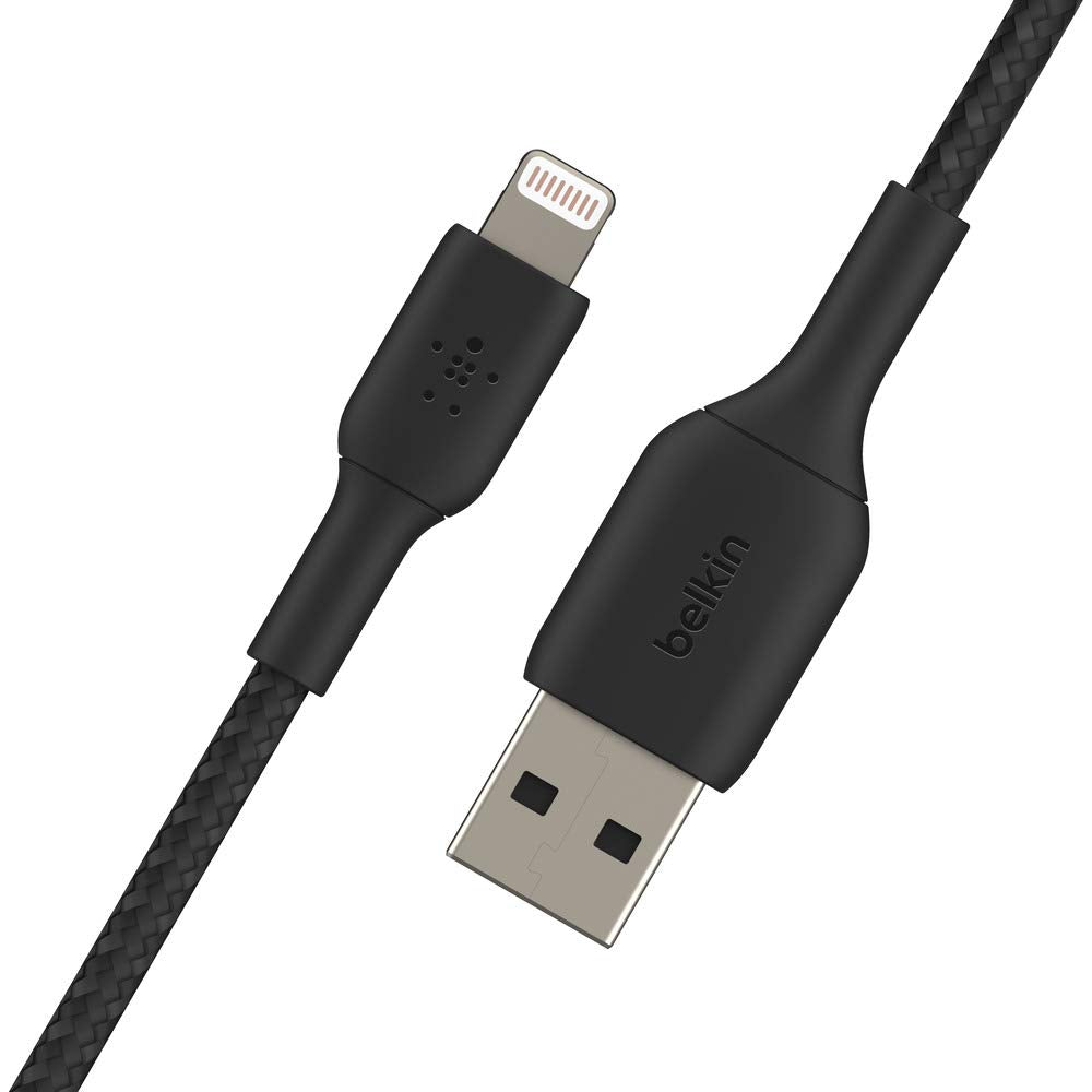 Belkin iPhone Cable (3M) Braided USB to Lightning Cable – Black (Pack of 2)