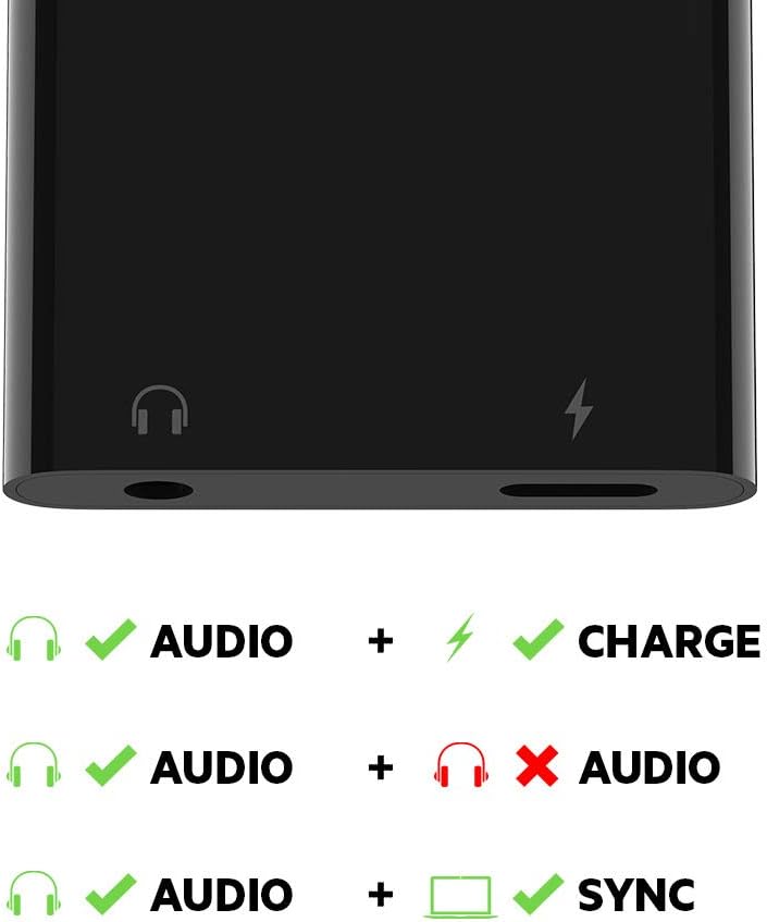 Belkin ROCKSTAR 3.5mm Audio + USB-C Charge Adapter | USB-C Audio Adapter for iPad Pro 11&12.9", Google Pixel 3/3XL, Samsung Galaxy Note 10/10+, S20/S20+, S20 Ultra,S10/S10+ and other devices- Black