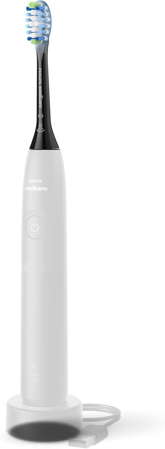 Philips Sonicare 5300 Series Electric Toothbrush Next-Generation Sonicare Technology, Pressure Sensor, 2 Intensity Settings,SmarTimer,BrushPacer,21-day Runtime,Black,Model HX7101/05,UAE Certified — Black