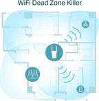 TP-Link Dual Band Repeater Re605X, White, WiFi 6AX1800 Mesh
