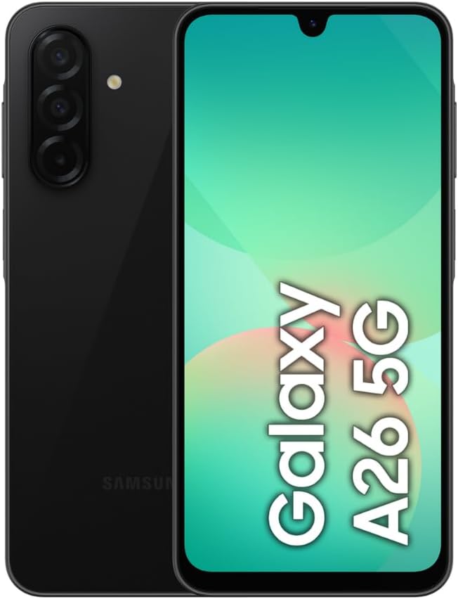 Samsung Galaxy A26 5G, Android Smartphone, 128GB Storage, 6GB RAM, Black, 50MP Camera, Large Display, Long Battery Life (UAE Version)