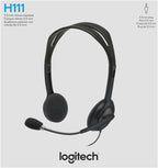 Logitech H111 Headset — Black/Silver