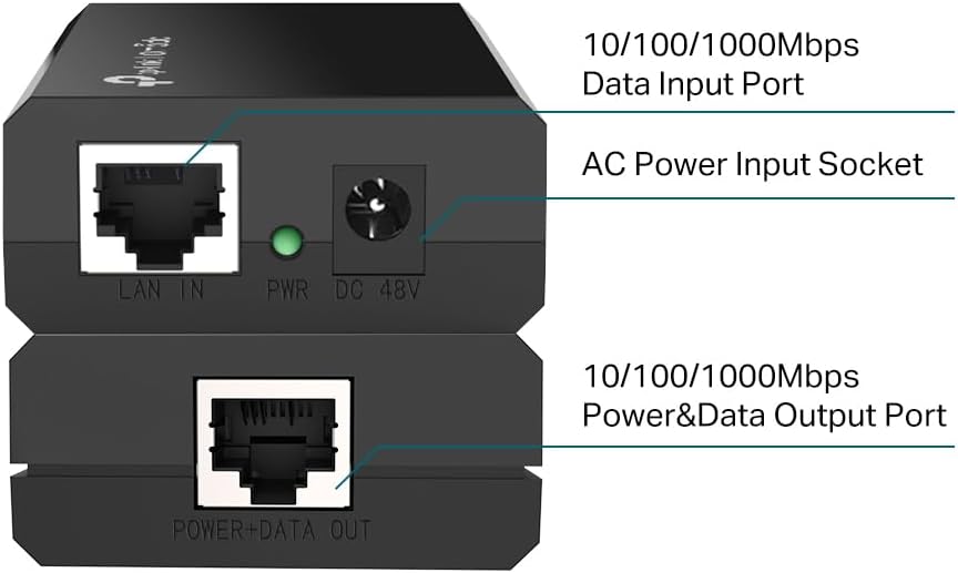 TP-Link Gigabit Ethernet PoE Injector Adapter (TL-PoE150S)