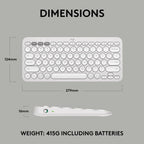 Logitech K380S Keyboard — White