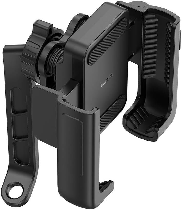 Baseus GoTrip Series Motorcycle & Bike Phone Mount , Universal 8-Claw Anti-Shake Smartphone Holder , 360° Rotatable, One-Hand Auto Clamp , Fits 5.7"-7.2" Phones