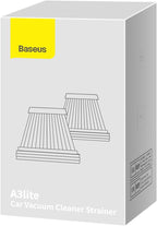 Baseus A3lite Car vacuum Cleaner Detachable and Washable Filter Pack of 2 (Black) — Black