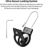 Belkin AirTag Case with Wire Cable, Secure Holder Protective Cover for Air Tag, Scratch Resistance, AirTag Accessory - (Black)