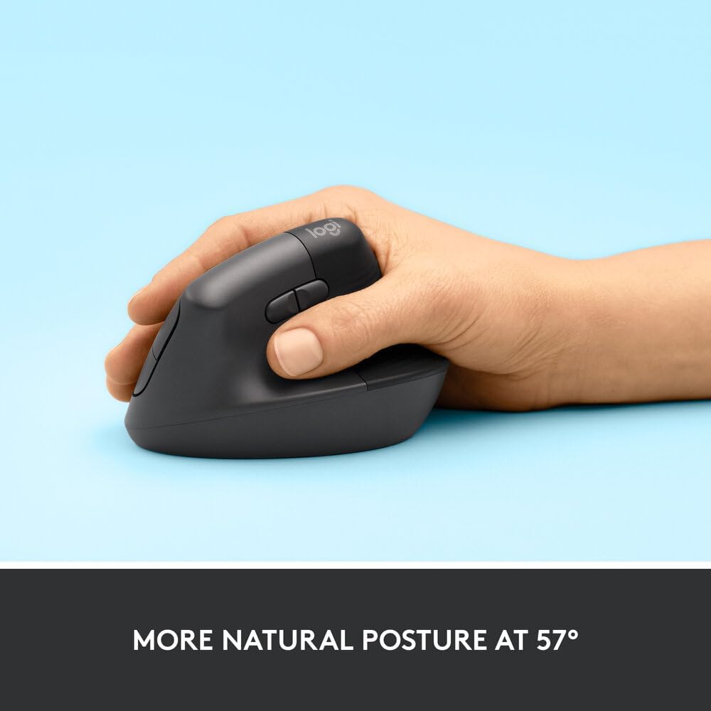 Logitech Lift Vertical Wireless Mouse — Graphite