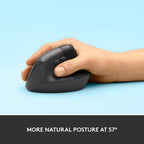 Logitech Lift Vertical Wireless Mouse — Graphite