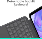 Logitech Combo Touch Keyboard Case for iPad Air 11-inch M2 / M3 / M4 and Air 5th Gen — Oxford Grey