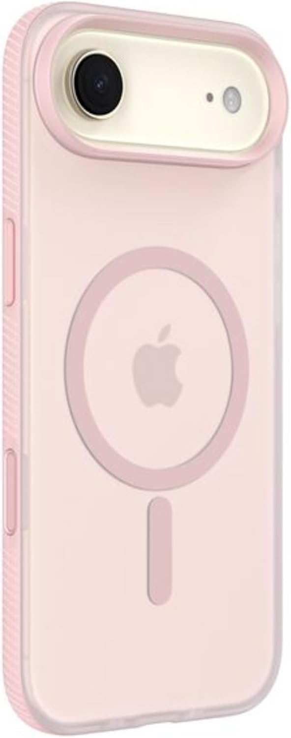 Belkin SheerForce Grip MagSafe Compatible iPhone Air Case with Slim Design & Anti-Slip Side Lines - Magnetic, Transparent, & Shockproof Protective iPhone Case - Pink