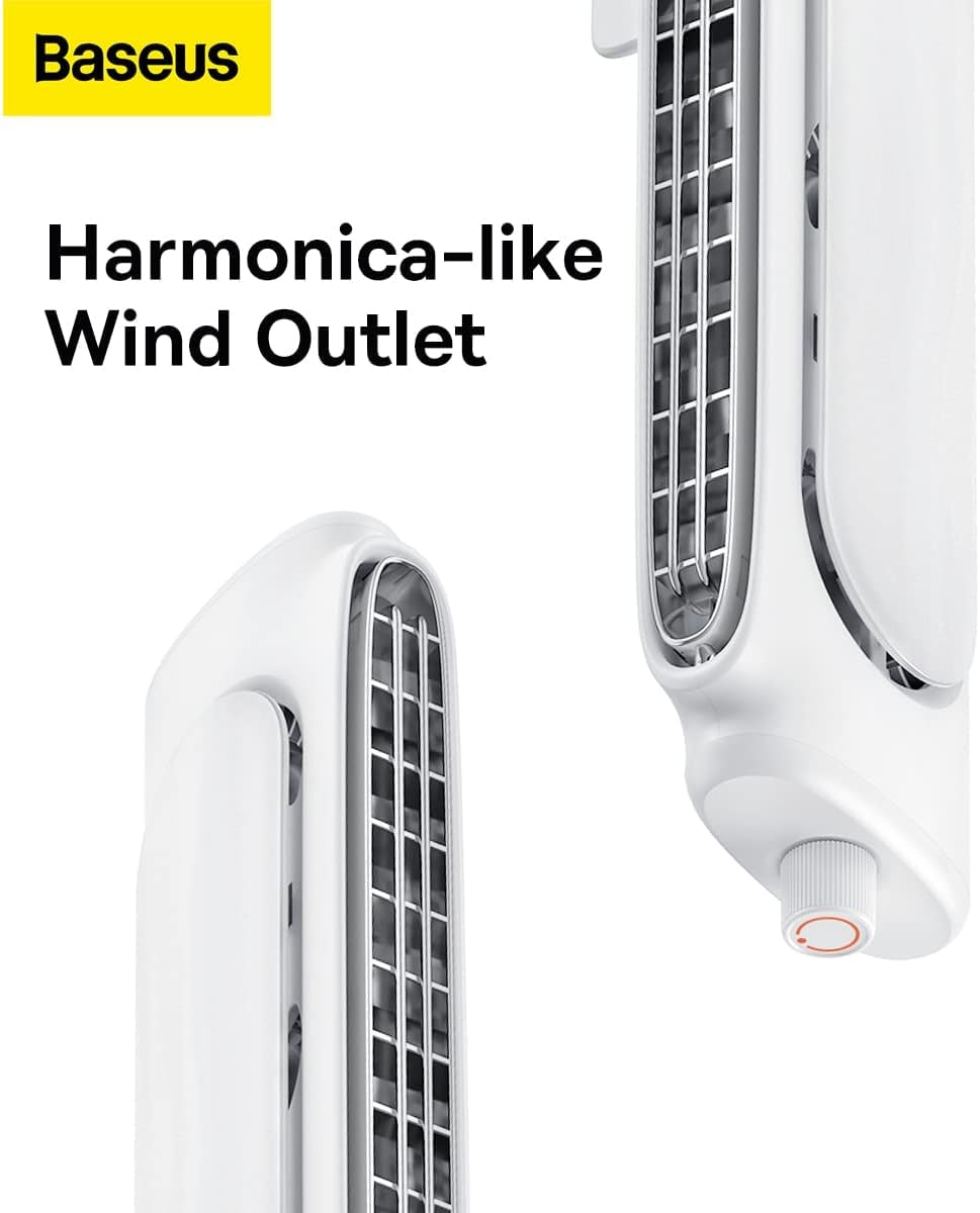 Baseus 2-in-1 Desktop and Monitor Clip-On USB Fan — White