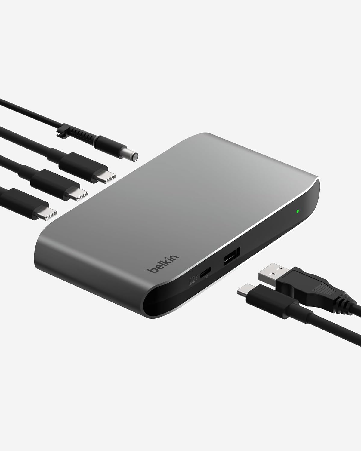 Belkin Connect Thunderbolt 4 Docking Station, 5-in-1 USB-C Multiport Core Hub w/ 96W Power Delivery for Mac, Windows, Single 8K or Dual 4K Display, Thunderbolt 4 Cable & Power Supply Included