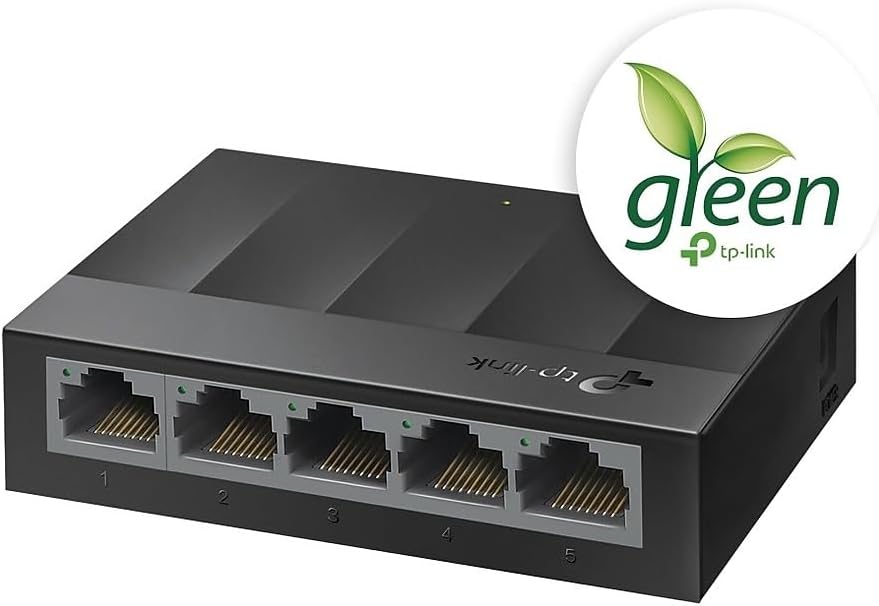 Tp-Link Litewave 5 Port Gigabit Ethernet Switch | Desktop Ethernet Splitter | Plastic Case | Unshielded Network Switch | Plug & Play | Fanless Quiet | Unmanaged (Ls1005G)