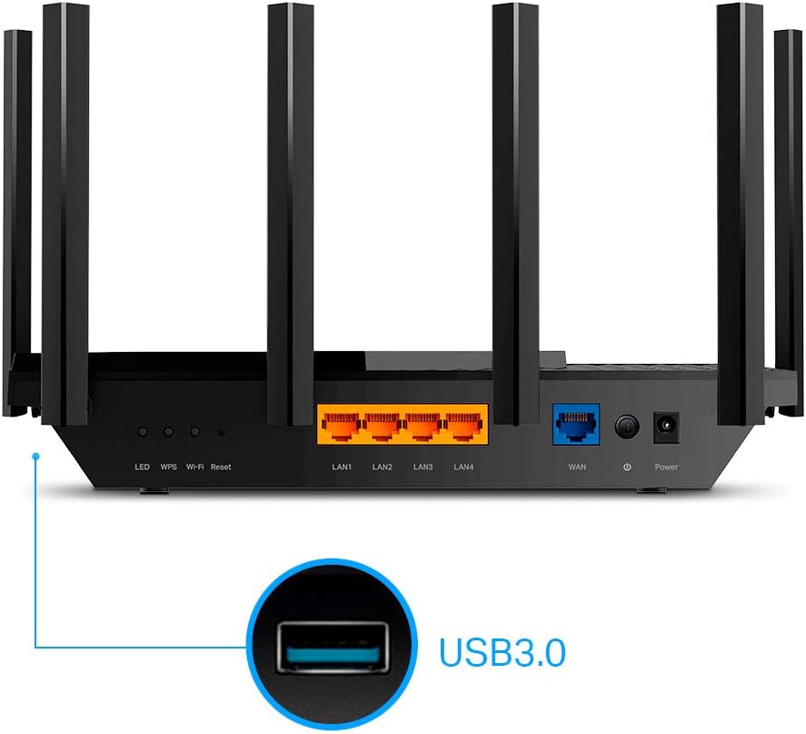 TP-Link AX5400 Dual-Band Gigabit Wi-Fi 6 Router, WiFi Speed up to 5400 Mbps, 4×Gbps LAN Ports, Connect 200+ Devices, Ideal for Gaming Xbox/PS4/Steam&4K/8K, with OneMesh™,HomeShield (Archer AX73) Black