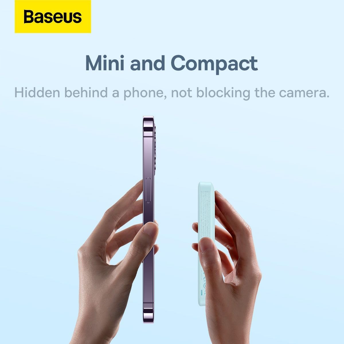 Baseus Magnetic 15W Wireless Portable Charger, 10000mAh Power Bank with 20W Type C Cable, MagSafe Battery Pack — 10000mAh-20W — Blue