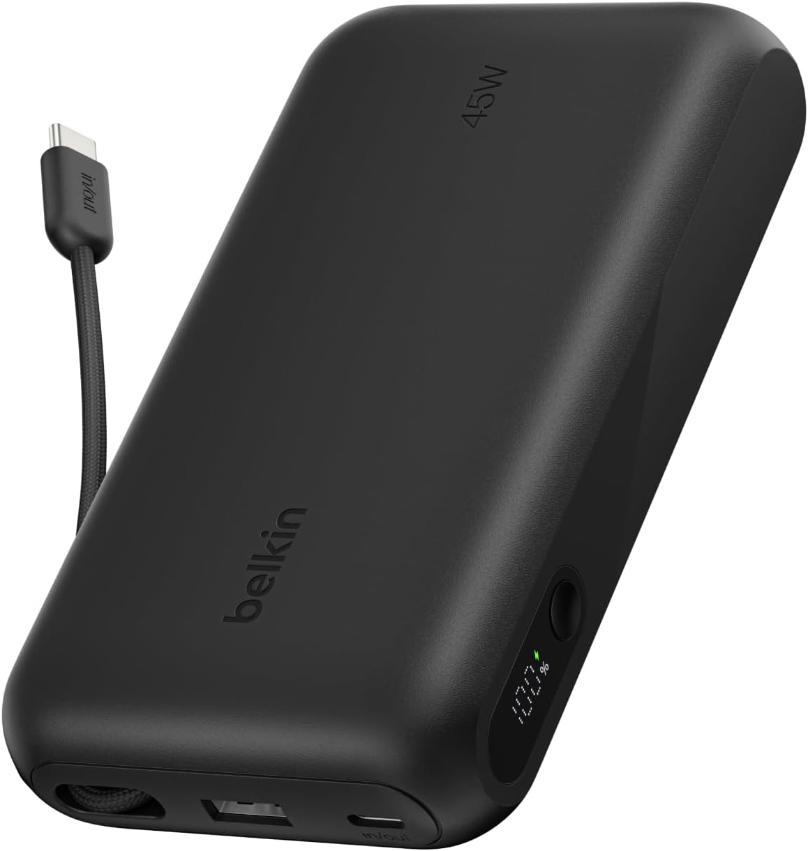 Belkin UltraCharge 20000mAh Power Bank with USB-C Cable and Display - Black