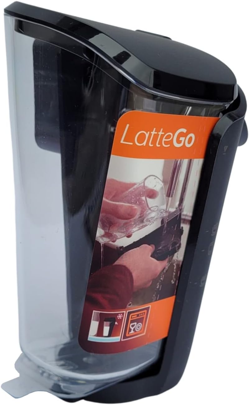 Philips Milk Container (Version C) for LatteGo Coffee Maker, Black, Silver, Transparent — Black, silver, transparent