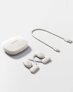 Baseus Bowie MF1 Open-Ear Headphones Bluetooth, Directional Acoustics, Powerful Bass, Ultralight, IPX4 Waterproof, ENC Microphones — White