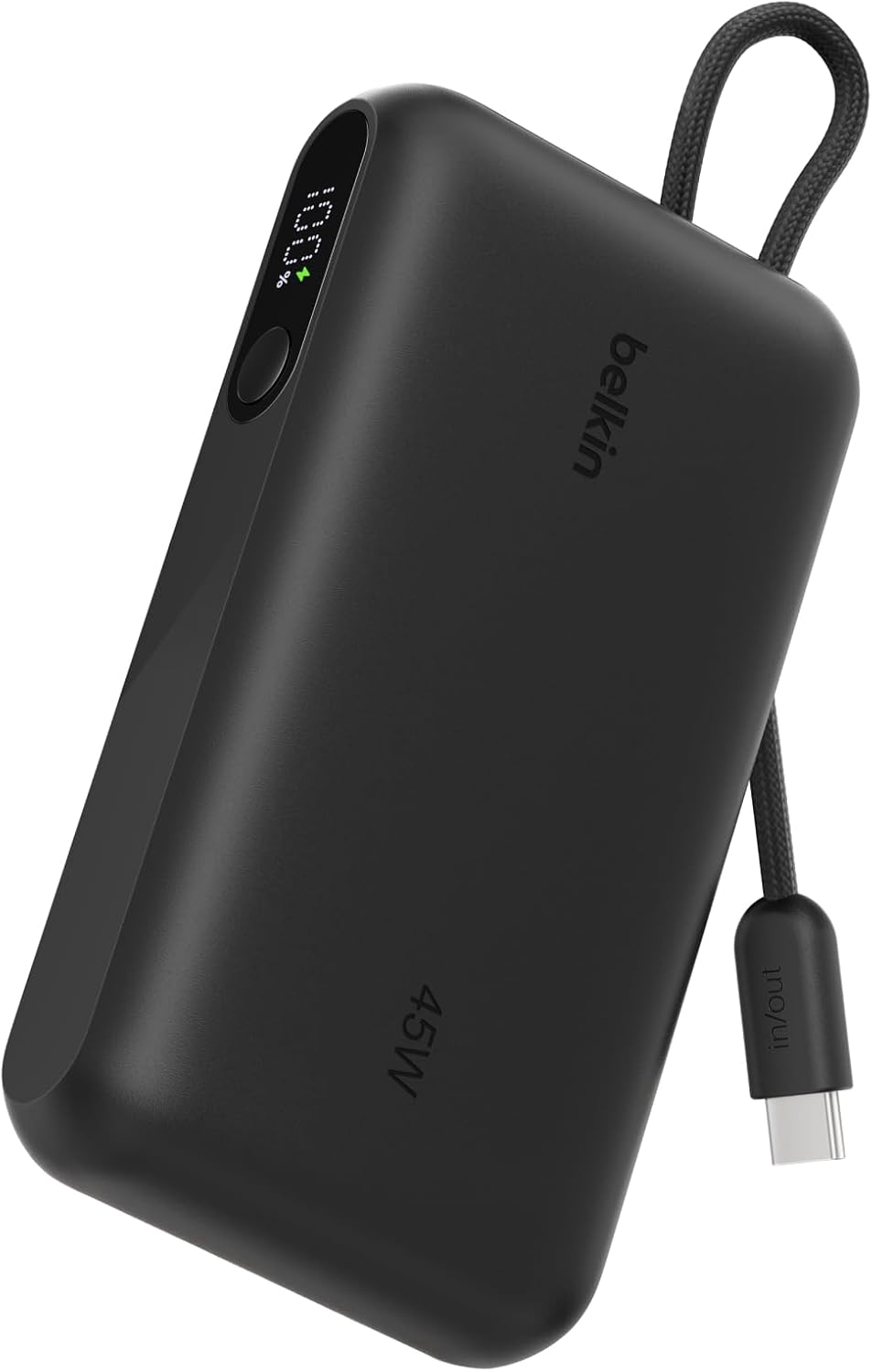 Belkin UltraCharge 10000mAh Power Bank with USB-C Cable and Display - Black