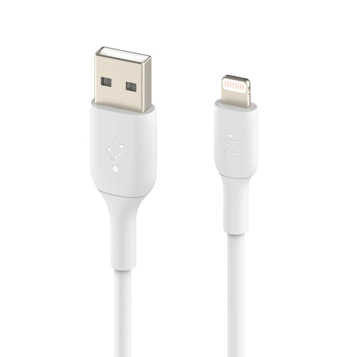 Belkin 1 Meter Cable PVC A to Lightning White (Pack of 2)