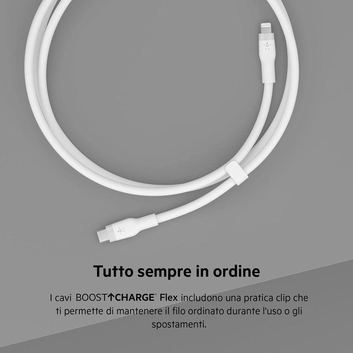 Belkin Boostcharge Flex Silicone Usb Type C To Lightning Cable (3M/10Ft), Mfi Certified 20W Fast Charging Pd Power Delivery For Iphone 13, 12, 11, Pro, Max, Mini, Se, Ipad And More - White