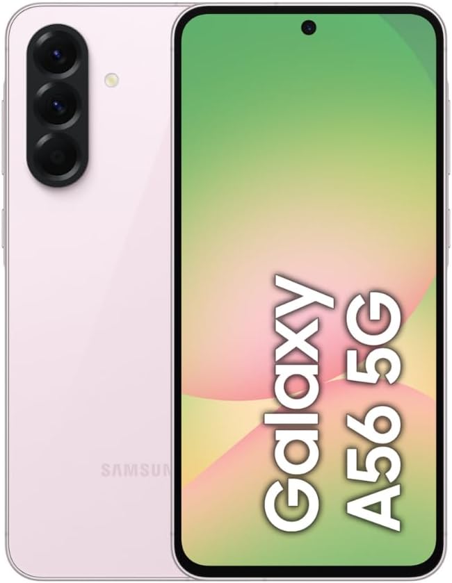 Samsung Galaxy A56 5G, Android Smartphone, 256GB Storage, 12GB RAM, Awesome Pink, 6x OS Upgrades, Large Display, Long Battery Life (UAE Version)