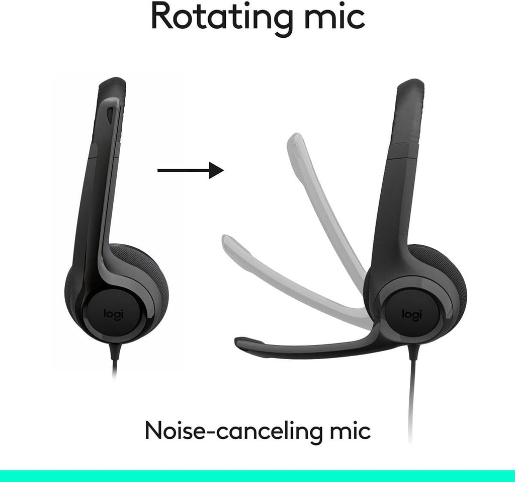 Logitech H390 USB-C Headset — Black