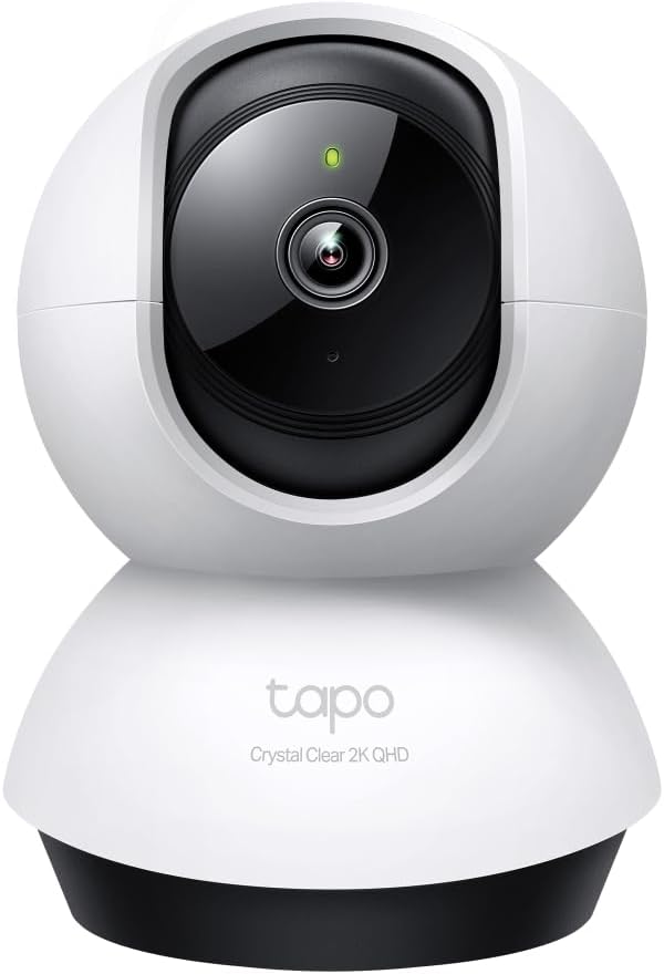 TP-Link Tapo Pan/Tilt 2K 4MP, 360°Rotational View Wi-Fi Surveillance Camera|Smart AI, Pet, Human & Vehicle Detection|2-Way Audio| Compatible with Alexa and Google Assistant (Tapo C220)