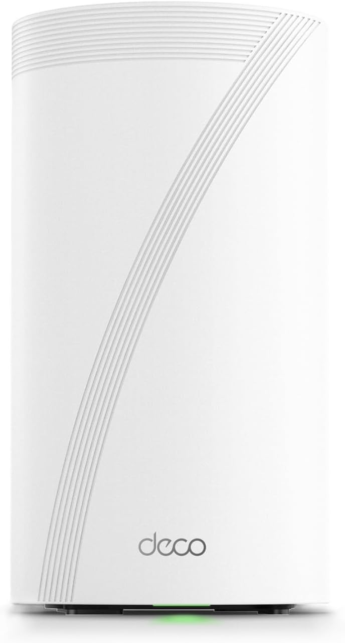 TP-Link Tri-Band WiFi 7 BE22000 Whole Home Mesh System (Deco BE85) | 12-Stream 22 Gbps | 2× 10G + 2× 2.5G Ports Wired Backhaul, 8× High-Gain Antennas | VPN, AI-Roaming, 4×4 MU-MIMO, HomeShield(1-Pack)