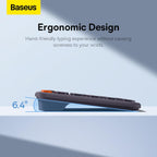 Baseus Wireless Keyboard for Desktops, K01B Tri-Mode Wireless Multi-Device Keyboard, Ultra-Slim Keyboard for Computer, Desktop, PC, Laptop and Windows