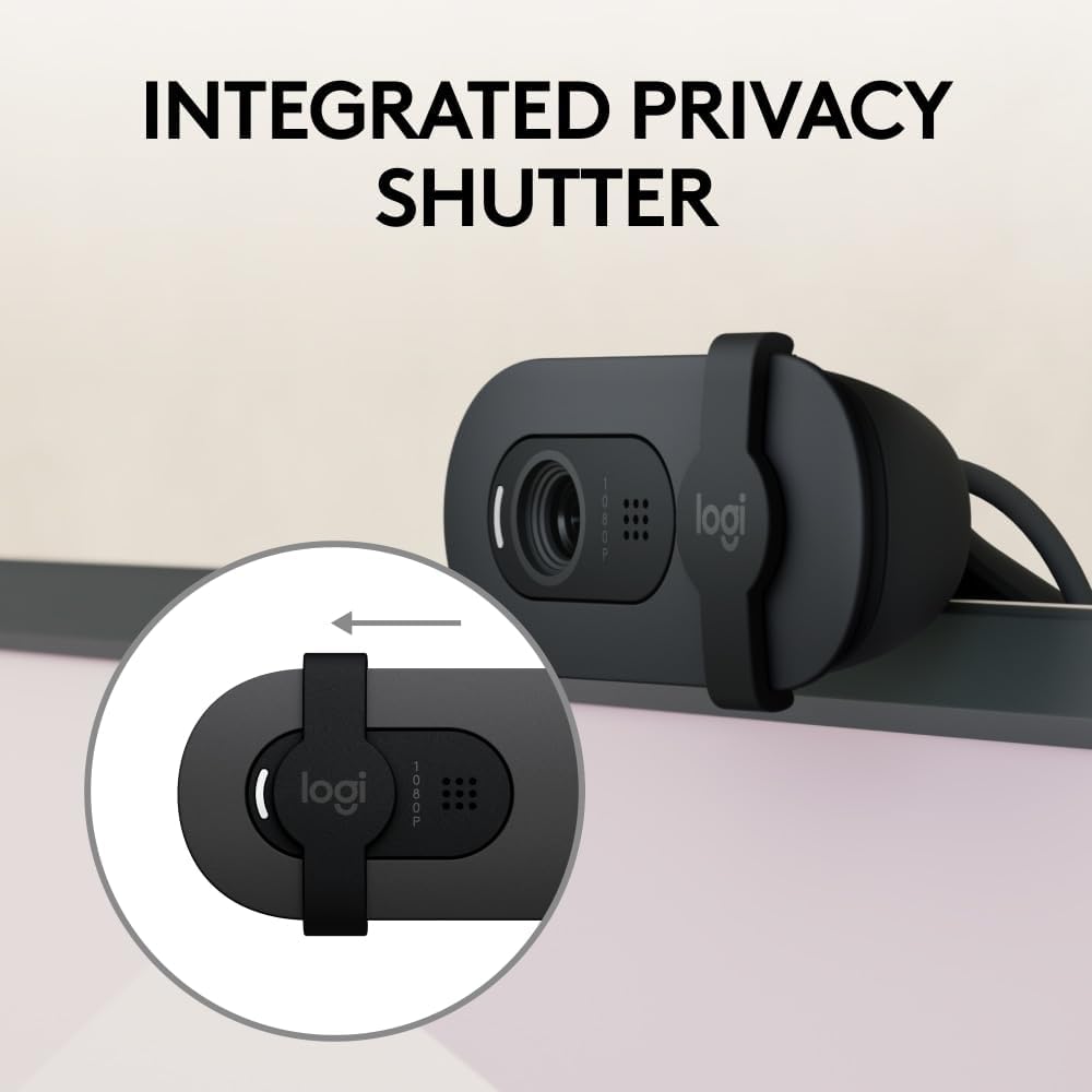 Logitech BRIO 100 Webcam — Graphite