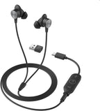 Logitech Zone Wired Earbuds — Graphite