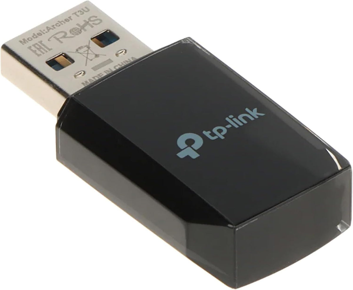 TP-Link AC1300 USB WiFi Adapter(Archer T3U)- 2.4G/5G Dual Band Wireless Network Adapter for PC Desktop, MU-MIMO WiFi Dongle, USB 3.0, Supports Windows 11, 10, 8.1, 8, 7, XP/Mac OS X 10.9-10.14