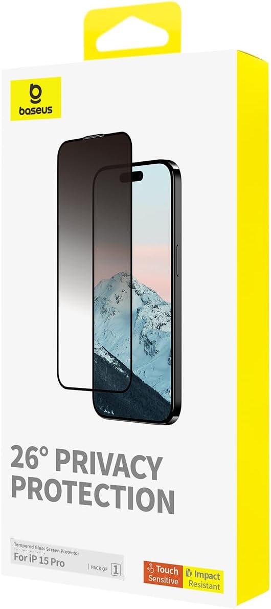 Baseus Diamond Privacy Screen Protector for iPhone 15 Pro