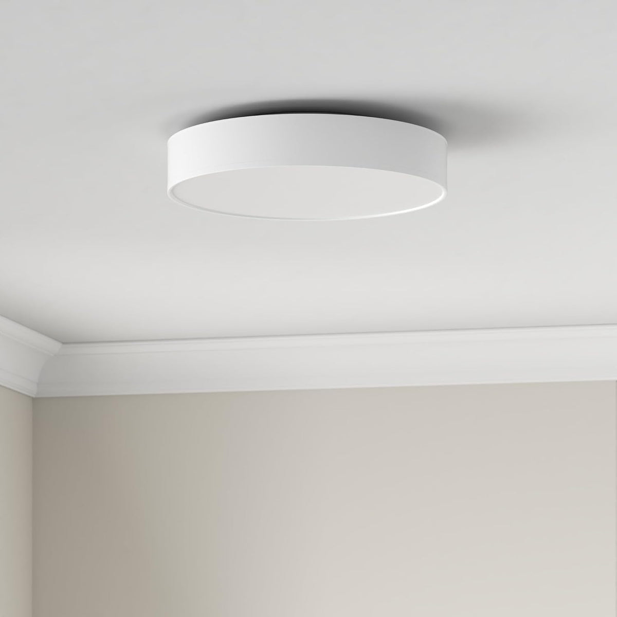 Philips Hue New White Ambiance Enrave Medium Smart Ceiling Light [White], Works with Alexa, Google Assistant and Apple Homekit. for Livingroom, Bedroom and Indoor Lighting. — White