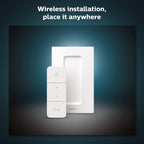 Philips Hue Dimmer Switch Latest Model Wireless Smart Light Controller (Battery Powered, Wall Mount/Remote, Dimming & Scenes, Hue Bridge Compatible, Alexa/Google Home/Apple HomeKit) SKU 929002398607 — White