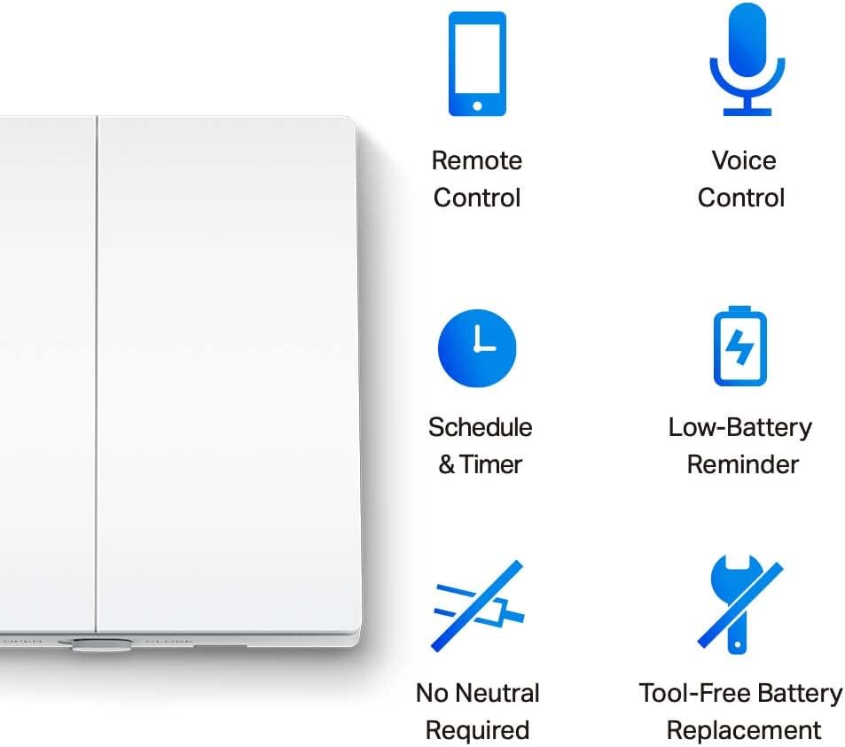 Tapo Smart Light Switch 2 Gang 1 Way