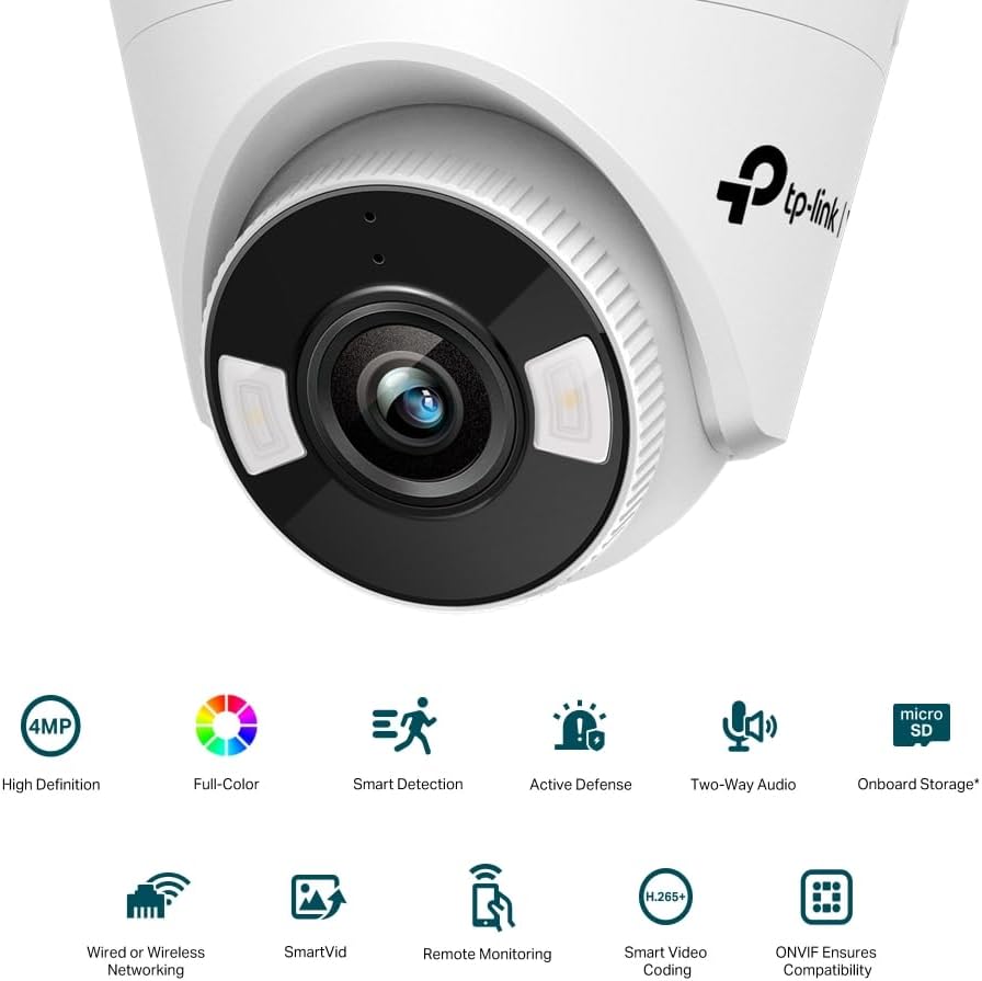 TP-Link VIGI 4MP Full-Colour Wi-Fi Turret Network Camera