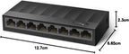 TP-Link Litewave 8 Port Gigabit Ethernet Switch | Desktop Ethernet Splitter | Plastic Case | Unshielded Network Switch | Plug & Play | Fanless Quiet | Unmanaged (LS1008G)