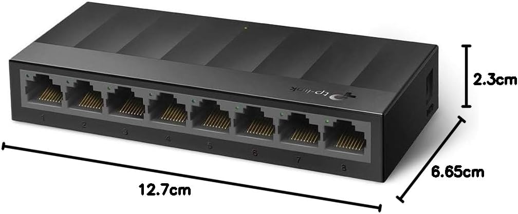 TP-Link Litewave 8 Port Gigabit Ethernet Switch | Desktop Ethernet Splitter | Plastic Case | Unshielded Network Switch | Plug & Play | Fanless Quiet | Unmanaged (LS1008G)