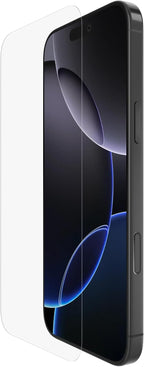 Belkin ScreenForce InvisiGlass iPhone 16 Pro Max Screen Protector, scratch-resistant impact protection, easy align tray for bubble free application, made with recycled glass for iPhone 16 Pro Max