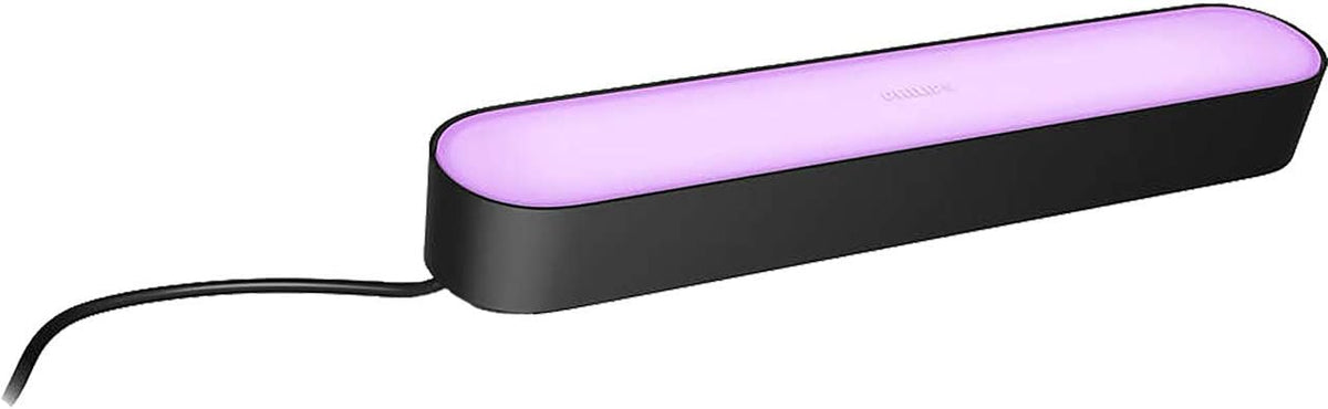 Philips Hue Play White and Colour Ambiance Smart Light Bar Single Pack Base Unit, Entertainment Lighting for TV and Gaming (Works with Alexa, Google Assistant and Apple HomeKit), Black — Black