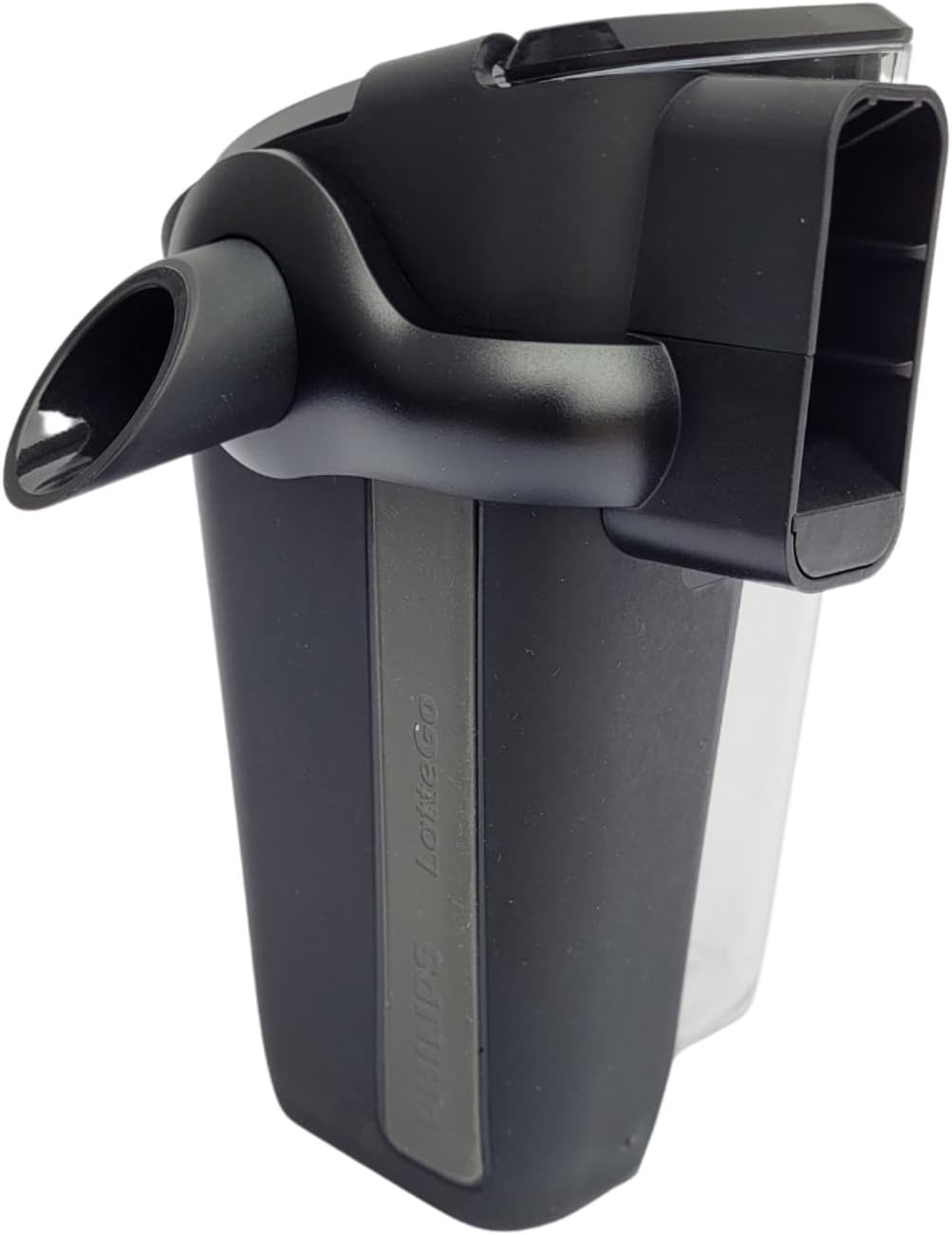 Philips Milk Container (Version C) for LatteGo Coffee Maker, Black, Silver, Transparent — Black, silver, transparent