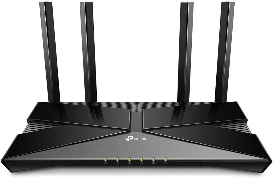 TP-Link TP Link WiFi 6 AX1800 Smart WiFi Router Archer AX20 Dual Band Gigabit Router, USB Port, WPA3 Cyber Security, Parental Controls, Long Range Coverage, Easy Setup, Black