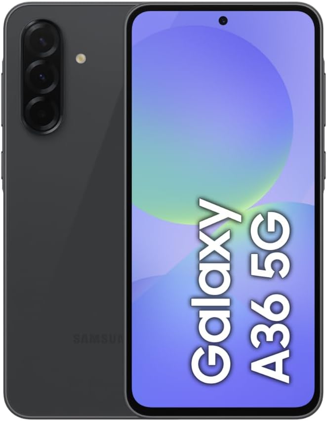 Samsung Galaxy A36 5G, Android Smartphone, 128GB Storage, 8GB RAM, Awesome Black, 6x OS Upgrades, Large Display, Octa-Core Processor (UAE Version)