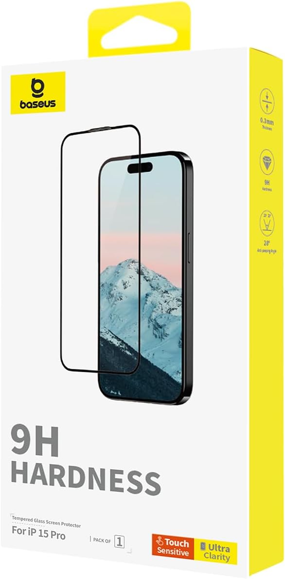 Baseus Premium Clear Screen Protector — 15 Pro — Clear